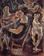 Jules Pascin Drinking tea oil painting